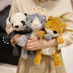 PP Cotton Monkey Plush Doll Grey Cat Animal Cat Plush Doll Children Girl - Picture 1 of 17