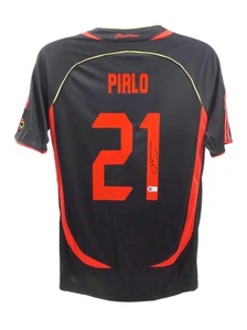 Andrea Pirlo signiertes AC Mailand Auswärts Fußball Trikot #21 mit Beckett Echtheitszertifikat Größe Medium - Bild 1 von 3
