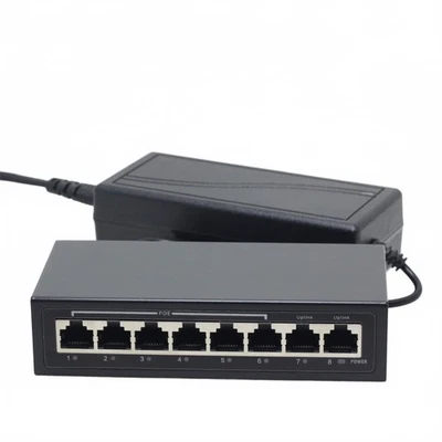 DSLRKIT 48V 72W 8 Ports 6 PoE Switch Injector Power Over Ethernet 4,5+/7,8- - Image 1 of 4