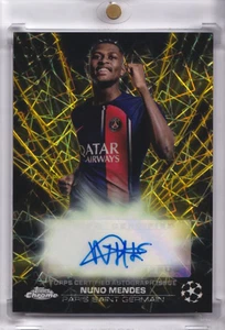 2023-24 Topps Cromo UCC UEFA Nuno Mendes Automático Negro Lazer Autógrafo/50 París - Imagen 1 de 2