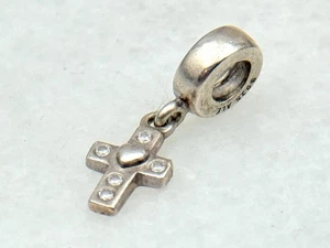Pandora CZ Cross Dangle Charm - Picture 1 of 3