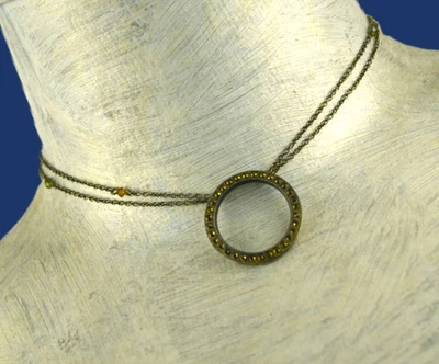 Konplott Kette bronze "Spell on you"  Strasstein alle gleich hell goldgelb neu - Bild 1 von 4