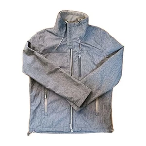 SUPERDRY Windtrekker Jacket Mens XL Full Zip High Neck Denim Look Blue FREE POST - Bild 1 von 16