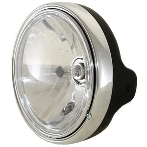 Scheinwerfer Motorrad Haupt Cafe Racer Licht H4 Klar - Picture 1 of 4