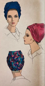 Vogue Sewing Pattern 7277 Draped Turban By Adolfo Hat Size 23 Uncut FF Millinery - Picture 1 of 4