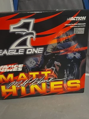 Matt Hines Eagle One NHRA Suzuki Pro Stock Motorcycle Action 1:9 Scale Diecast - Image 1 of 4