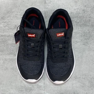 Tenis ligeros LEVI'S negros para hombre de punto Delta transpirable suela gruesa talla 8 - Imagen 1 de 8