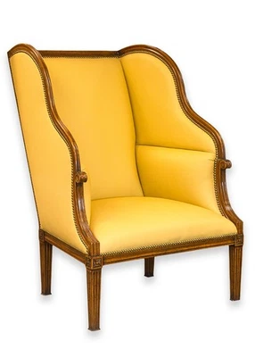 William Switzer Louis XVI Style Porter Highback Contemporary Armchair - Image 1 of 4