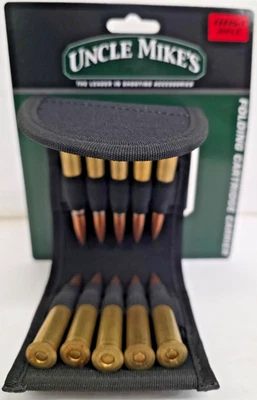 Rifle plegable de nailon Tío Mikes Kodra negro portador de cartucho 8-10 rondas 8845-1 Foto 1 de 4