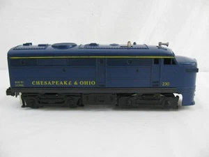 1961 Lionel Trains O Gauge Chesapeake & Ohio Alco Diesel Locomotive #230 EX - Picture 1 of 8