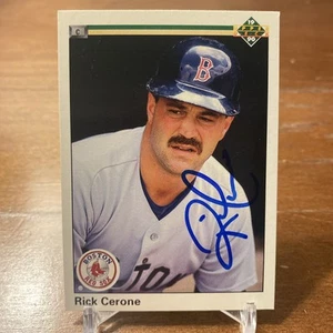 1990 Upper Deck Rick Cerone Baseball Card #405 Autographed Signed Boston Red Sox - Picture 1 of 1