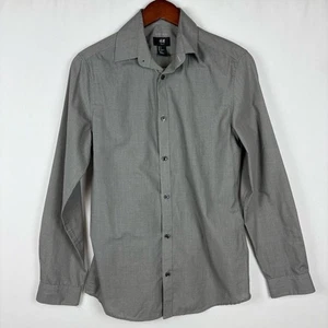 H&M Easy Iron Slim Fit Grau Button Down Hemd - Bild 1 von 4