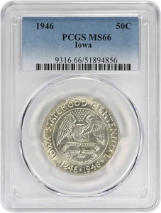 Iowa Commemorative Silver Half Dollar 1946 MS66 PCGS - Picture 1 of 2