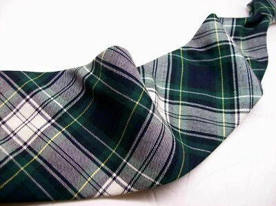 Corbata 100 algodón a cuadros verde/blanco/azul bajo 6 831 Foto 1 de 4