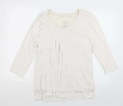 MiracleBody Womens White Viscose Blend  T-Shirt Size XL - Изображение 1 из 4