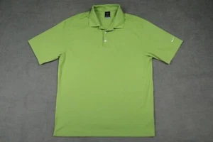 Nike Golf Polo Shirt Mens Large Green DriFit UV Protection Short Sleeve Logo - Picture 1 of 10