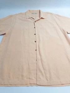 Vintage Tommy Bahama Hawaiihemd Herren XL Orange 100% Seide Kurzarm - Bild 1 von 14