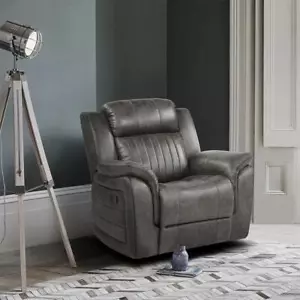 Homelegance Recliner 39.5" x 41" Microfiber Upholstery 3-Position Brownish Gray - Picture 1 of 7