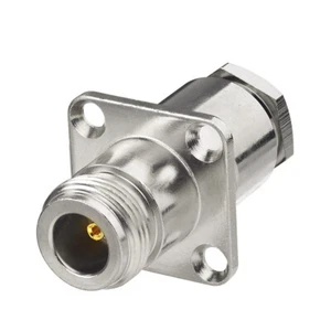 N Type Female 4 Hole Flange Mount Clamp Connector for LMR-400 KSR-400 Cable - Picture 1 of 4