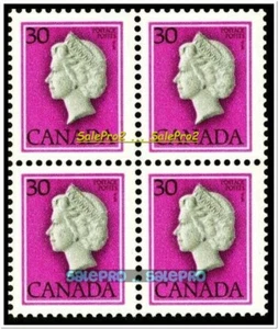 CANADA 1982 CANADIAN QUEEN ELIZABETH FV FACE $1.20 MNH PURPLE RARE STAMP BLOCK - Picture 1 of 2