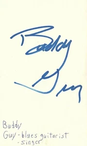Buddy Guy Gitarrist Sänger Blues Rock Musik signierte Karteikarte JSA COA - Bild 1 von 2