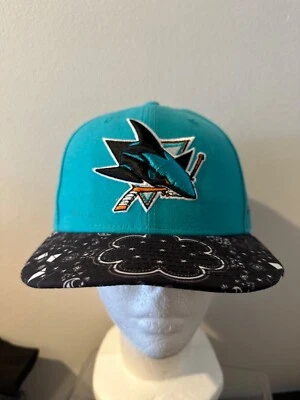 San Jose Sharks Snapback Hat NHL New Era 9Fifty Blue One Size Teal - Image 1 of 4