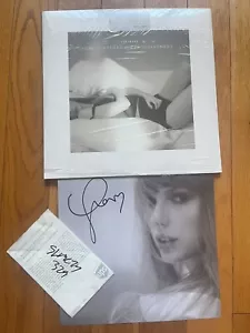 New SIGNED PHOTO Taylor Swift The Tortured Poets Dept Vinyl Manuscript Heart #1 - Picture 1 of 4