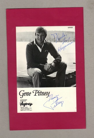 GENE PITNEY - ORIGINAL HAND-SIGNED PROMO PHOTOCARD 1983  "24 HOURS FROM TULSA" Cover