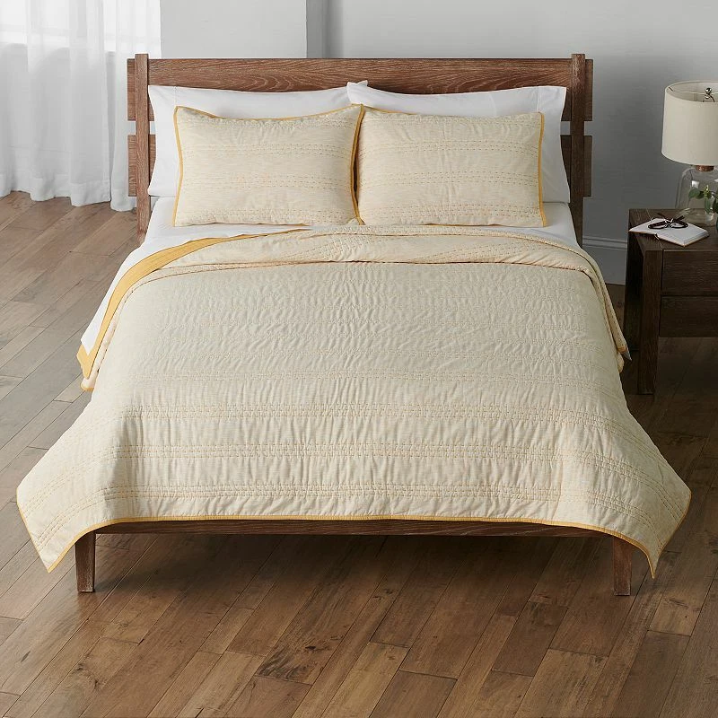 Sonoma Goods For Life Full/Queen Cotton Galena Quilt Comforter - Light Yellow - Image 1 of 1