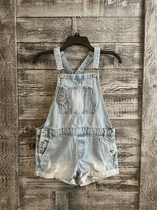 Zara Kids Denim Over All Pants Blue Girls Size 13-14 Excellent Condition Cute - Picture 1 of 10