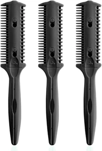 3 Pack Double Sided Comb and Trimmer - Hair Razor Scissors, Split Ends Styler fo - Picture 1 of 12