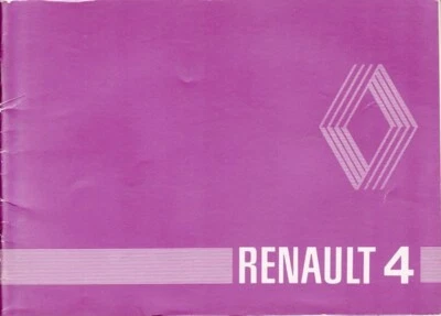 RENAULT R.4 - Manuel Utilisation et entretien - Français - 06/1980 (F4/F6 aussi) - Immagine 1 di 4