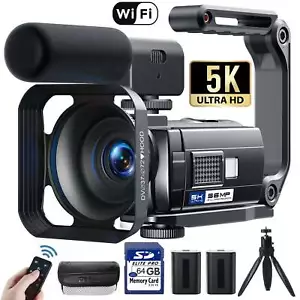 5K Video Camera Camcorder 56MP UHD IR Night Vision Vlogging Camera for YouTube - Picture 1 of 10
