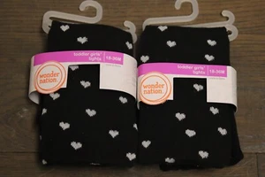Twins Set Toddler Girls Clothing Lot Size 18-36M Black Heart Tights Wonder - Picture 1 of 1