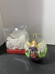 Pier 1 One Glass Round Ball Ornament Angel Choir Year 2000 Height 3.5" - Picture 1 of 4