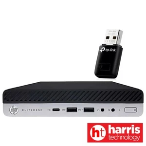 HP EliteDesk 800 G5 SFF i5-9500T 16GB RAM 256GB with TL-WN823N N300 Wireless USB - Picture 1 of 23