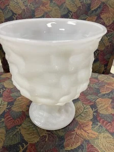 Footed Milk Glass Vase By E.O. Brody Cleveland Ohio Vintage - Picture 1 of 5
