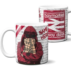 Personalised Hearts Mug Football Fan Cup Retro Ultra Firm Crew Dad Gift FCW28