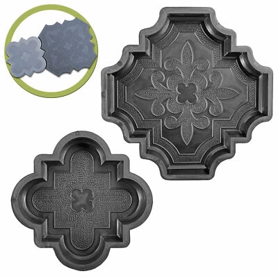 2x Giessformen, Schalungsformen Bodenplatten "französische Lilie" als Set - Bild 1 von 4