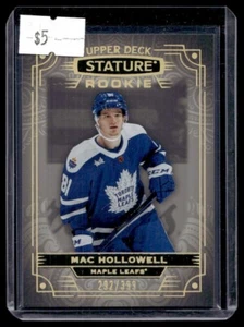 2022-23 Upper Deck Stature Rookie Mac Hollowell RC /399 Toronto Maple Leafs #158 - Picture 1 of 2