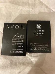 2 Boxes Avon True Color Liquid Foundation Samples Medium-Medium Deep (FQ) - Picture 1 of 8