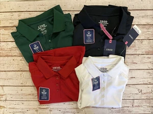 Izod Girls Moisture Wicking Polo Shirt School Approved * Pick Your Color & Size - Picture 1 of 11