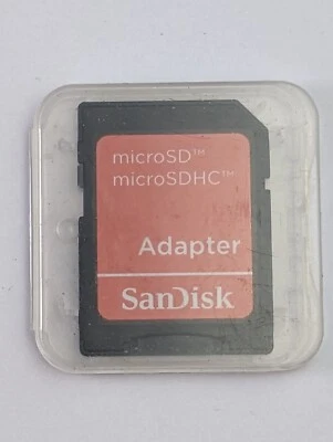 Original OEM SanDisk microSD/microSDHC Adapter in Plastic Holder - Immagine 1 di 4