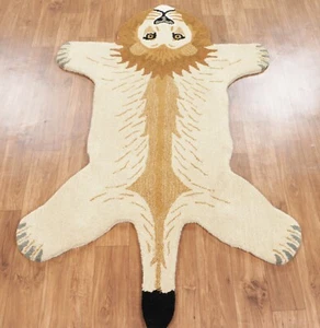Rug USA New Lion Shape 3'x5' ft Handmade Tufted 100% woolen Area Rugs & Carpet - Picture 1 of 5