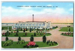 1939 Lindbergh Hangar Shushan Flughafengebäude New Orleans Louisiana LA Postkarte - Bild 1 von 2