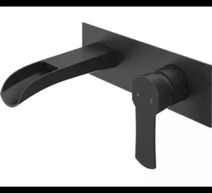Nuevo VIGO VG05004MB Grifo de baño moderno de montaje en pared negro mate de una sola manija - Imagen 1 de 1