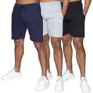 Pantaloncini uomo pile tinta unita palestra vita elasticizzata jogging fondo felpato tinta unita S -XL - Foto 1 di 13
