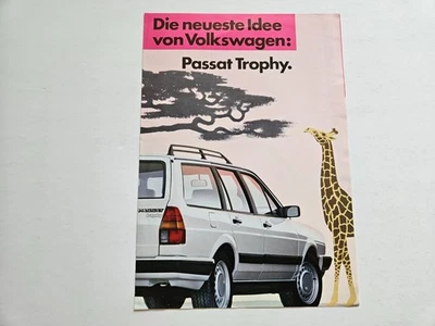 VOLKSWAGEN PASSAT B2 ESTATE TROPHY SALES BROCHURE 1987 GERMAN - Image 1 of 3