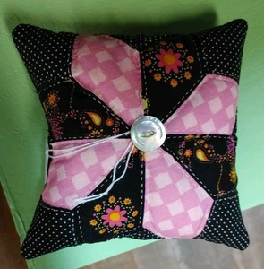 Balsam Tanne gefüllt Beutel Kissen Halloween 8 Punkt Stern Quadrat 5" handgesteppt - Bild 1 von 4