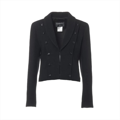 Chanel Camelia 03C Giacca di Lana 36 Donna Nero P20349V11746